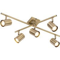Moderne Deckenleuchte Bronze 5-flammig verstellbar rechteckig - Jeana von QAZQA