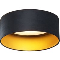 Moderne Deckenleuchte Schwarz Samt 40cm inkl. led 3-Stufen Dimmbar - Sue von QAZQA