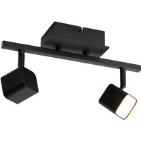 Moderne Deckenleuchte schwarz inkl. LED 2-flammig - Nola Moderne Deckenleuchte schwarz inkl. LED 2-flammig - Nola von QAZQA