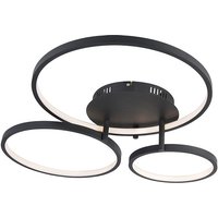 Moderne Deckenleuchte schwarz inkl. led und Dimmer - Rondas von QAZQA