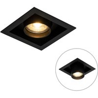 Moderne Einbauleuchte schwarz 1-Licht verstellbar - Dach von QAZQA
