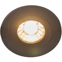 Moderne Einbauleuchte schwarz IP44 - Xena Round von QAZQA