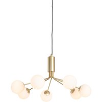 Qazqa - Moderne Hängelampe Gold mit Opalglas 7-flammig - Coby Qazqa - Moderne Hängelampe Gold mit Opalglas 7-flammig - Coby von QAZQA