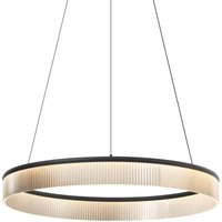 Moderne Hängelampe Schwarz 78cm inkl. led 3-Stufen-Dimmbar - Anello Chandelier Moderne Hängelampe Schwarz 78cm inkl. led 3-Stufen-Dimmbar - Anello Chandelier von QAZQA
