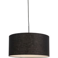 Moderne Hängelampe schwarz mit schwarzem Schirm 50 cm - Combi 1 Moderne Hängelampe schwarz mit schwarzem Schirm 50 cm - Combi 1 von QAZQA
