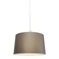 Moderne Hängelampe weiß mit Schirm 45 cm taupe - Combi 1 von QAZQA