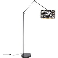 Moderne Stehlampe Schwarzer Schirm Zebra Design 50 cm - Editor Moderne Stehlampe Schwarzer Schirm Zebra Design 50 cm - Editor von QAZQA