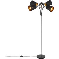 Moderne Stehlampe schwarz 5-Licht - Carmen von QAZQA