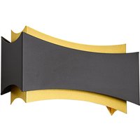 Moderne Wandleuchte Schwarz mit Gold - Plats von QAZQA