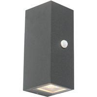 Moderne Wandleuchte anthrazit IP44 mit Bewegungsmelder - Baleno ii von QAZQA