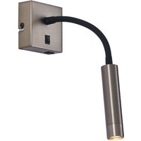 Moderne Wandleuchte in Gunmetal mit usb-c - Gosna von QAZQA