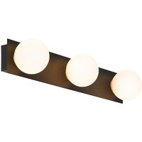 Moderne Wandleuchte schwarz 48 cm IP44 3-flammig - Cederic von QAZQA