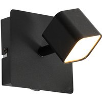 Moderne Wandleuchte schwarz inkl. LED mit Schalter - Nola von QAZQA