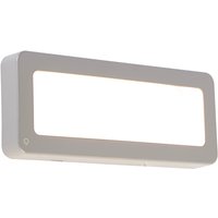 Moderne rechteckige Außenwandleuchte grau inkl. LED - Prim von QAZQA