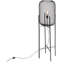 Moderne Stehleuchte schwarz 135cm - Bliss Mesh Moderne Stehleuchte schwarz 135cm - Bliss Mesh von QAZQA