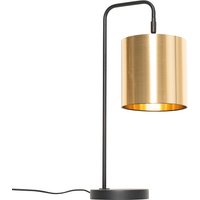 Moderne Tischlampe Schwarz mit Gold - Lofty von QAZQA