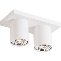 Moderner Deckenstrahler weiß 2-flammig - Tubo Moderner Deckenstrahler weiß 2-flammig - Tubo von QAZQA