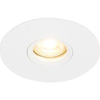 Moderner Einbaustrahler weiß GU10 50mm - Buco von QAZQA