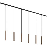 Modernes Schienensystem mit 6 Pendelleuchten Bronze 1-phasig - Slimline Keno von QAZQA