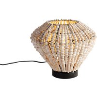 Orientalische Tischlampe beige mit Perlen - Moti Orientalische Tischlampe beige mit Perlen - Moti von QAZQA
