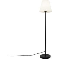 Außen Stehlampe schwarz mit weißem Schirm 35 cm IP65 - Virginia - Schwarz von QAZQA