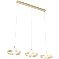 Hängelampe Messing länglich inkl. led 3-stufig dimmbar 3-flammig - Lyani Hängelampe Messing länglich inkl. led 3-stufig dimmbar 3-flammig - Lyani von QAZQA