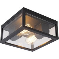 Industrielle Deckenleuchte schwarz IP44 - Charlois von QAZQA