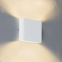 Moderne Außenwandleuchte weiß 11,5 cm inkl. LED - Batt - Weiß von QAZQA