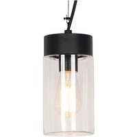Moderne Hängelampe Schwarz mit Glas IP44 - Jarra von QAZQA