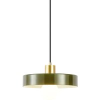 Retro-Hängelampe Gold mit grünem Glas - Jina von QAZQA