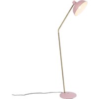 Retro-Stehlampe rosa mit Bronze - Milou von QAZQA