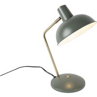 Retro Tischlampe grün mit Bronze - Milou von QAZQA