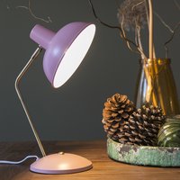 Retro Tischlampe pink mit Bronze - Milou von QAZQA