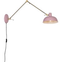 Retro-Wandleuchte rosa mit Bronze - Milou von QAZQA