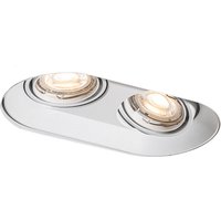 Runde Einbauleuchte weiß GU10 50mm 2-flammig - Hubs von QAZQA