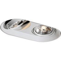 Runde Einbauleuchte weiß GU10 70mm 2-flammig - Hubs von QAZQA