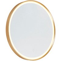 Runder Badezimmerspiegel Gold inkl. LED mit Touch Dimmer - Miral von QAZQA