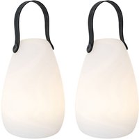 Set mit 2 Tischleuchten weiß rgbw wiederaufladbar IP54 - Pion Set mit 2 Tischleuchten weiß rgbw wiederaufladbar IP54 - Pion von QAZQA