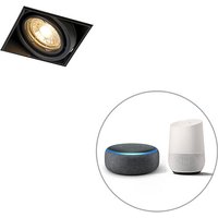 Smart Einbau Spot schwarz inkl. Wifi GU10 trimless - Oneon 1 von QAZQA