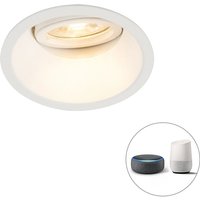 Smart Einbaustrahler weiß inkl. WiFi GU10 verstellbar - Alu von QAZQA