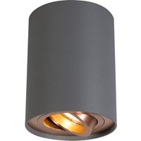 Smart Spot grau mit Kupfer inkl. GU10 WiFi Lichtquelle - Rondoo Up Smart Spot grau mit Kupfer inkl. GU10 WiFi Lichtquelle - Rondoo Up von QAZQA