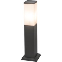 Qazqa - Smarte Außen-Pollerleuchte Dunkelgrau 45 cm inkl. Wifi P45 - Malios von QAZQA