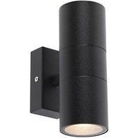 Smarte Außenwandleuchte schwarz IP44 inkl. 2 WiFi GU10 - Duo von QAZQA