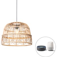 Smarte Hängelampe Rattan 44 cm inkl. Wifi G95 - Michelle von QAZQA