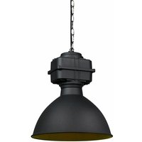 Smarte Industrie-Hängelampe schwarz 38,5 cm inkl. A60 WiFi - Sicko von QAZQA
