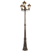 Smarte Outdoor-Laterne Gold 3-flammig inkl. wlan ST64 - New Haven von QAZQA