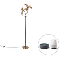 Smarte Stehlampe Gold 2-flammig inkl. Wifi G95 - Botanica von QAZQA