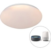 Smarte moderne Deckenleuchte weiß 38 cm inkl. led und rgb - Iene Smarte moderne Deckenleuchte weiß 38 cm inkl. led und rgb - Iene von QAZQA