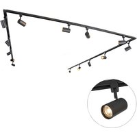 Smartes 1-phasiges Schienensystem inkl. 14 Wifi GU10 Spots schwarz - Iconic Jeana von QAZQA