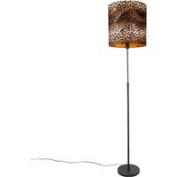 Stehlampe schwarzer Schirm Leopard Design 40 cm - Parte von QAZQA